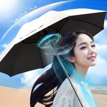 윈드렐라 UV 차단 선풍기 골프 우산, 실버(당일출고)