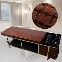 Jun.29 116번 미용 침대 마작 돗자리 안마시술소 침대 돗자리 머리 감는 전용 여름 1인용 대나무 돗자리Z, 연 갈색 탄화 단 우 근 60 x 150