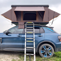 차량용루프탑텐트 자동차 지붕 텐트 알루미늄 루프 운전 투어 SUV 폴딩, [23] 미디엄 선루프 블랙 쉘 진입, 더블 레이어 +
