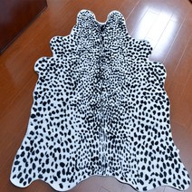 가죽 무늬 러그 거실 침실 홈 카페트 매트 140X200cm 얇은 바닥 매트 소가죽 얼룩말 표범 무늬