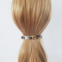 프랑스핀 호피 스몰 둥근 커브 자동 머리핀