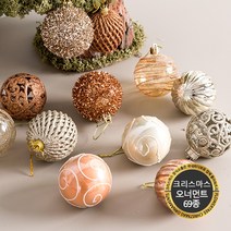 크리스마스 고급 트리 장식 모음 플트 A볼장식, A03.멜랑쥬볼 60mm(6개입)-라이트샴페인