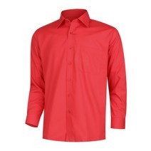 [파파브로] 남성 가을 솔리드 정장 베이직 면 남방 셔츠 DE-SHA-2009-레드
