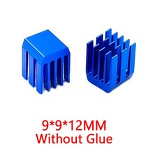 5 개/몫 라즈베리 파이 히트 싱크 A4988 칩 알루미늄 방열판 라디에이터 냉각 키트 용 3D 프린터, [05] 9x9x12, 05 9x9x12