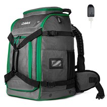 CRISLEX 스키 부츠 가방 65L 방수 패딩 스노우보드, Green