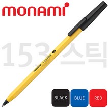 모나미 유성펜 153스틱볼펜 1.0mm stick볼펜 1타12입, 블루