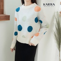 카라 KARRA 77까지 삐에로도트라운드니트 KB2WKN171A