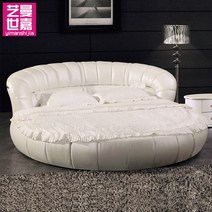 원형 침대 가죽 호텔 모텔 숙박업소 2.2m 고급 베드, 2m 친환경 가죽