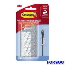 ForU113 3M 코맨드 전선용 클립 중 박스 24개 데스크정리클립 생활용품 전선정리