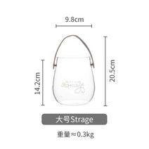 심플 모던 손잡이 미니 다용도 유리 꽃병 11cm 14cm 화병 공병 인테리어 드라이플라워 투명 스몰 라지, 라지 Strage