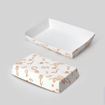 유즈팩 종이트레이 사각종이접시 GR1 100개 12.7cm x 7.1cm 2.3cm 일반일회용도시락, 1개