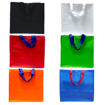 에코라이프 빅 무지 타포린백 가방 장바구니 인쇄, 블랙, 1개