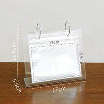 데스크 캘린더 사진 앨범 3 인치 미니 인스탁스 폴라로이드 68 포켓 보관 케이스 2023, 03 5in