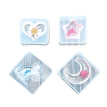 싱글 별 하트 달 고양이 몰드/레진몰드 레진공예, 싱글 별 몰드 / M-25