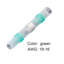 자동스위치 토클스위치 DIY스위치 열 수축 와이어 커넥터 102030PCS SST21 방수 슬리브 AWG2218 버트 전기 스플 라이스 주석 도금 솔더 씰 터미널, 없음, Green+20PCS