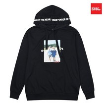 인터크루 공용 가슴로고 루즈핏 후드티 블랙 ITT1TH31GBK