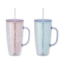 락앤락 (1+1)락앤락 더블월 손잡이 콜드컵 720ml (HAP503)(핑크/블루), 선택완료, 라이트블루1P+핑크1P (19999)