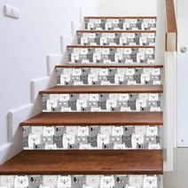 나무계단 원목 층계 무릎보호 복층 실내 나무 스티커 바닥 라이저 계단 장식 풍경 트랩 에스컬리어 가정, 19 19_01 18x100cmx6pcs