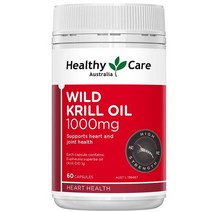 호주산 건강식품 헬시케어 자연산 남극 새우 크릴 오일 1000mg 60캡슐, 1통