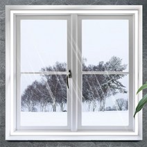 창문 방풍 비닐 맞춤제작 바람막이 뽁뽁이 겨울 우풍, 160폭x160높이cm, 고화질 투명 스티커【무료 가공】