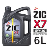지크 ZIC X7 5W-30 6L 디젤 승용차량 엔진오일, 단품, 5w30