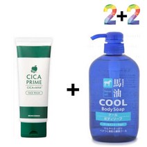 시카 클렌징 폼 개기름 쌀겨 팩 바하 폼클렌 병풀잎수, 시카프라임폼 2개_데오워터 2개, 본상품선택