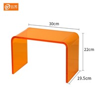 아크릴 전시다이 아크릴받침대 거치대 인테리어소품 전시 아크릴진열대, 오렌지 30x19.5x22cm