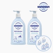 사노산 베이비 바스앤샴푸 500ml + 케어로션 500ml 행복쇼핑 신생아 아기 유아 헤어 바디워시
