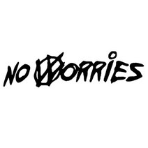 No Worries 스티커 자동차 레터링 포인트 데칼, 블랙, 1개