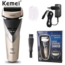 KEMEI Triple Blade Washable 충전식 전기 면도기 Reci프로cating 수염 Men KM-8102, 01 With box_02 Eu 플매트 카펫 러그