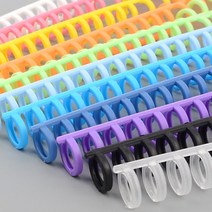 셀프제본 제본링 칼라 A4 책자 스프링 플라스틱 서류 프린트 복사, 색상, 분홍