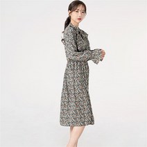 다잇템 여자 청초 중간 레이스 프릴 페미닌 드레스 (7593384)