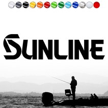 낚시로고스티커 FS017 SUNLINE 썬라인 조구사마크 태클박스 자동차꾸미기, 1개, 하늘L