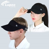 루페오 남녀공용 밴드 썬 바이저 썬캡 골프 테니스 썬캡 모자 챙넓은 자외선 차단 썬캡 모자, 블랙