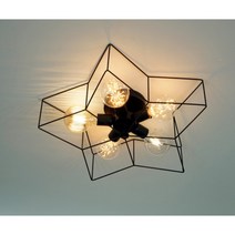 스타 블랙 철제 프레임 모던 홈데코 거실등 방등 LED 셀프 베란다 천장 DIY