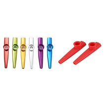 6색 세트 금속 Kazoo 악기 Good Companion & 2X Kids Toys Plastic Red Color, 01 금