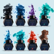 워터맨 병잉크 1병+잉크카트리지 1팩, 흑색 카트리지, 밤색 병잉크