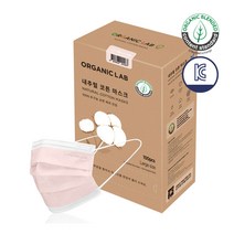 오가닉랩 내추럴 코튼 마스크 대형, 100매입, 1개, 피치