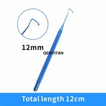 의대생 안과 근육 후크 Helveston 3 크기 8/10/12mm 티타늄 아이 도구, 02 12mm