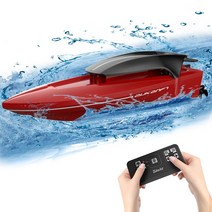 RC보트LS/RC B6 2.4G RC 보트 더블 모터 원격 제어 낚시 파인더 라디오 선박 어린이 선물 완구 미끼, 03 888 Red Battery1