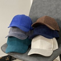 코지 남녀공용 심플 모던 레트로 코듀로이 볼캡