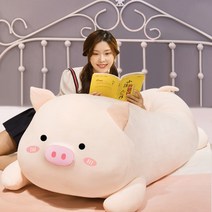 안고자는 긴 쿠션 말랑 베개 바디필로우 대형 인형, 돼지 A_80cm