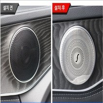 벤츠 미드레인지 부메스터 도어 스피커커버 무광 유광 신형 크롬, E클래스 4도어  [무광]