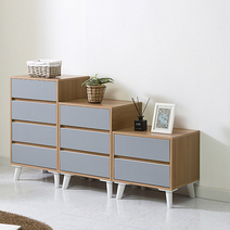 이케아 서랍장 수납장 다용도 거실장 안방 옷장 거실 미니 틈새 2단 3단 4단 옷 모던, 세디 서랍장 4단(다리추가), 올오크