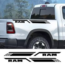 픽업 트럭 자동차 차량 레터링 로고 사이드 시트지 스티커 랩핑지, 매트 블랙, 1개