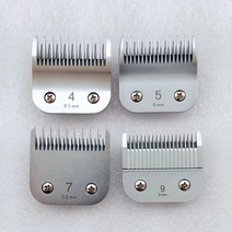 발톱 발 닦기 씻기 전문 애완 동물 클리퍼 A5 블레이드 부분의 Andis 및 Oster 클리퍼 적합, steel, 4PCS KIT