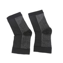 축구발목보호대 압축 발목 지지대 나일론 오픈 토 양말 다리 종아, L XL 1paire