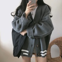 박시니트가디건 초살 전문점 철회함 여성의류 키치한 스웨터 코트 3734797033