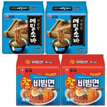 농심 찰비빔면 130g x 8p + 메밀소바 127g x 10p, 18개입