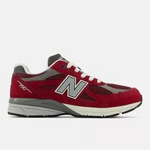 뉴발란스키즈 990v3 버건디 아동용 쿠션 러닝화 스니커즈 미드솔 컴포트 쿠션 폼 운동화